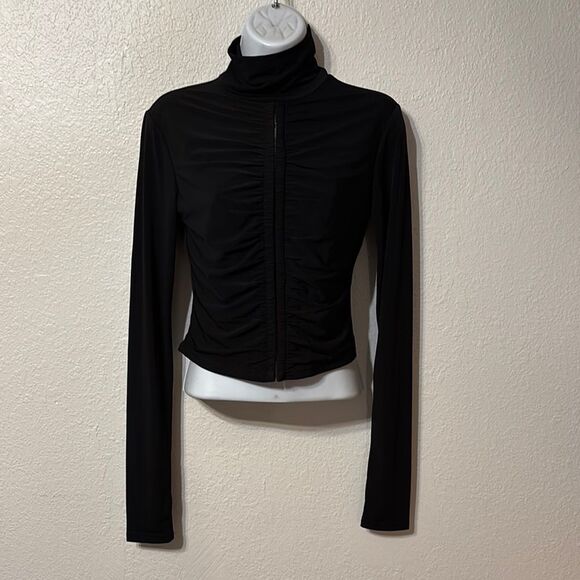 I.AM.GIA Ruched Long Sleeve Turtleneck Top Medium - Picture 1 of 5